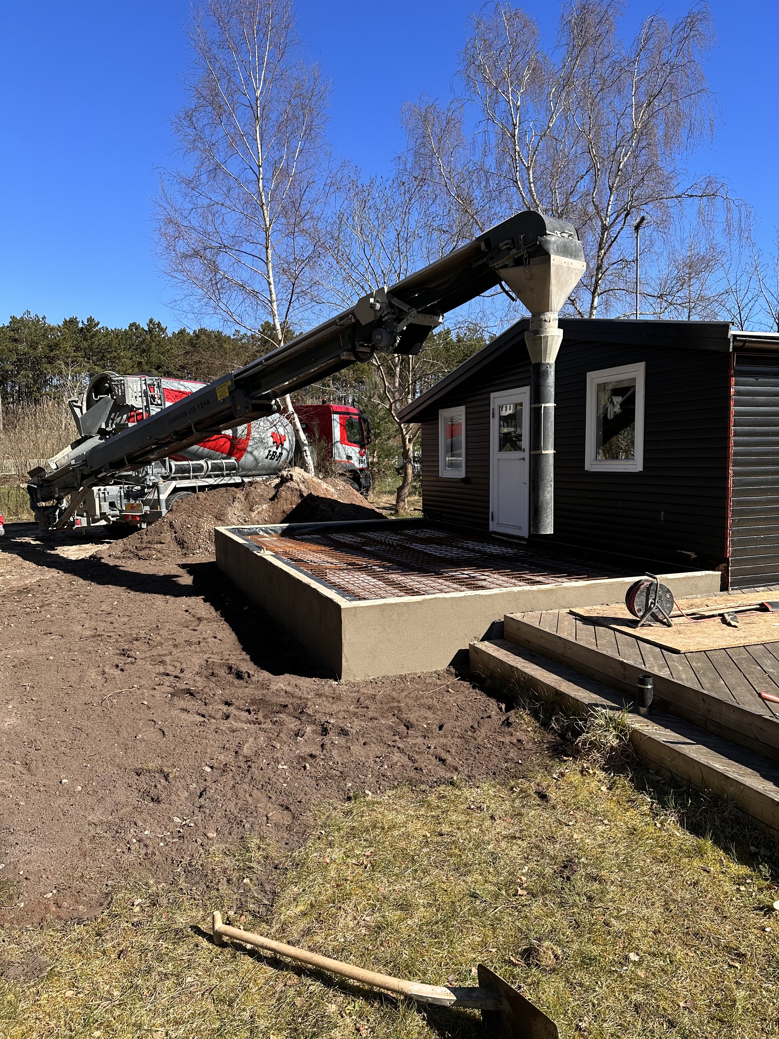 Støbning af fundament Sjælland