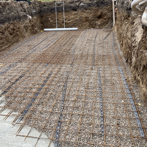 armering og fundament til pool