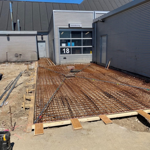 betonarbejde og armering af fundament