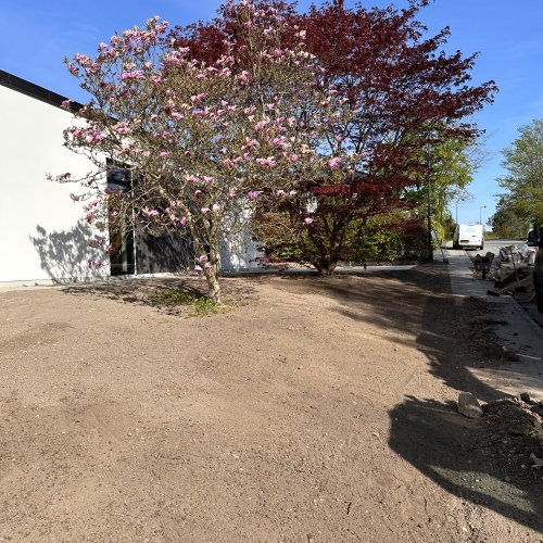 forarbejde til ny græsplæne