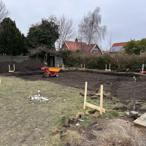 forarbejde til nyt fundament