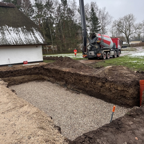 Fundament til nedgravet pool