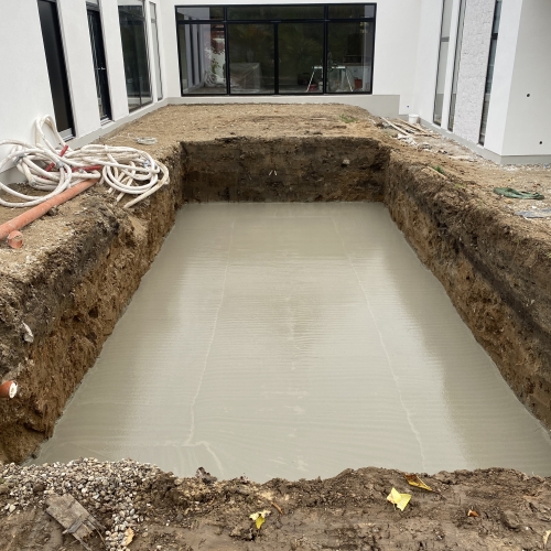 fundament til nedgravet pool