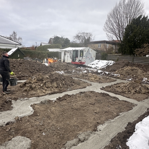 fundament til tilbygning