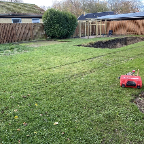 nedgravet swimmingpool i haven