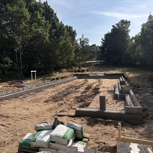 støbning af fundament sommerhus