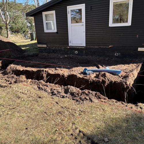 Udgravning til nyt fundament