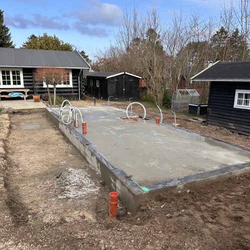 Fundament støbning