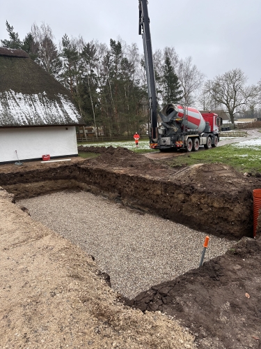 Fundament til nedgravet pool