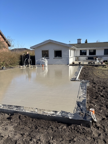 Støbning af fundament Sjælland